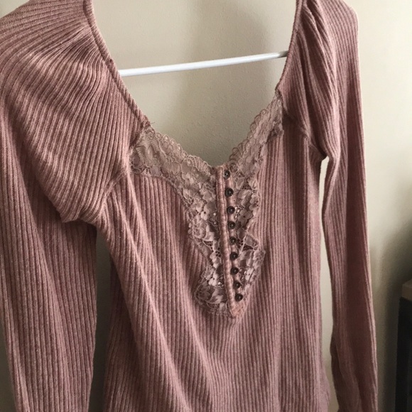 Free people mauve layering top - Picture 2 of 5